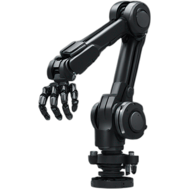 black collaborative robot arm  emoji