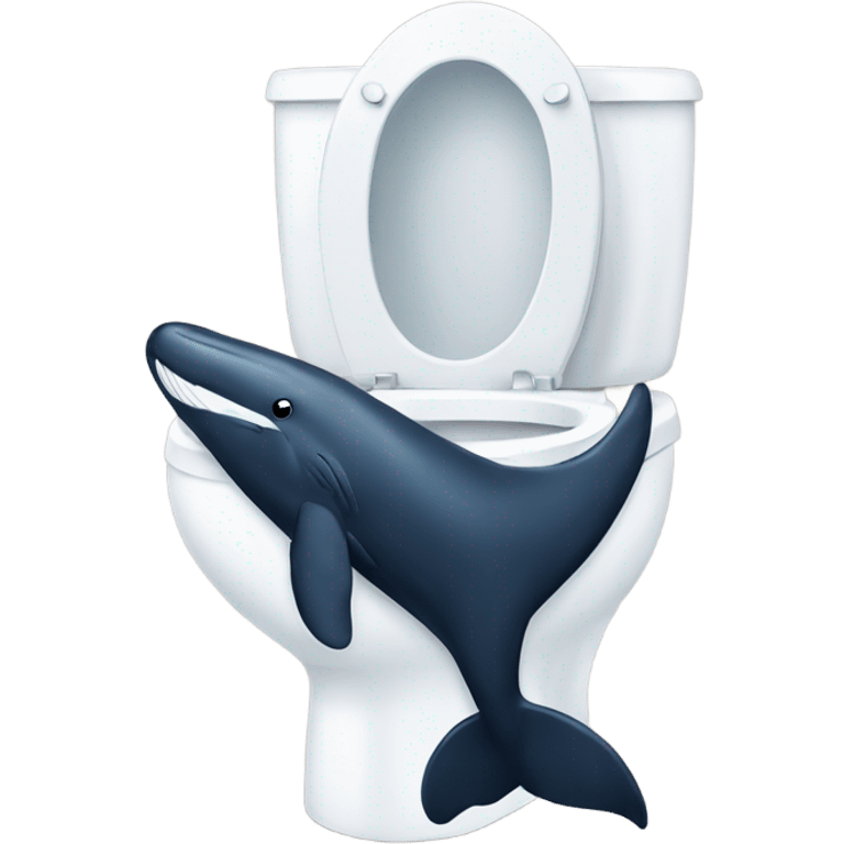 A whale sitting on the toilet emoji