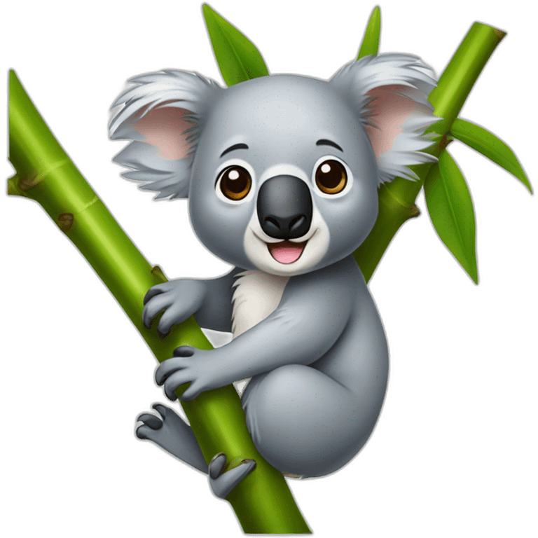 Koala mange bambou emoji