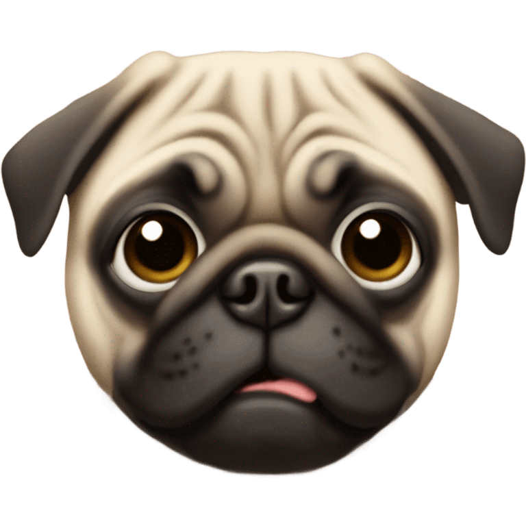 Pug saying I love You emoji