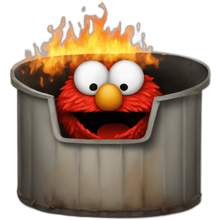 elmo dumpster fire emoji