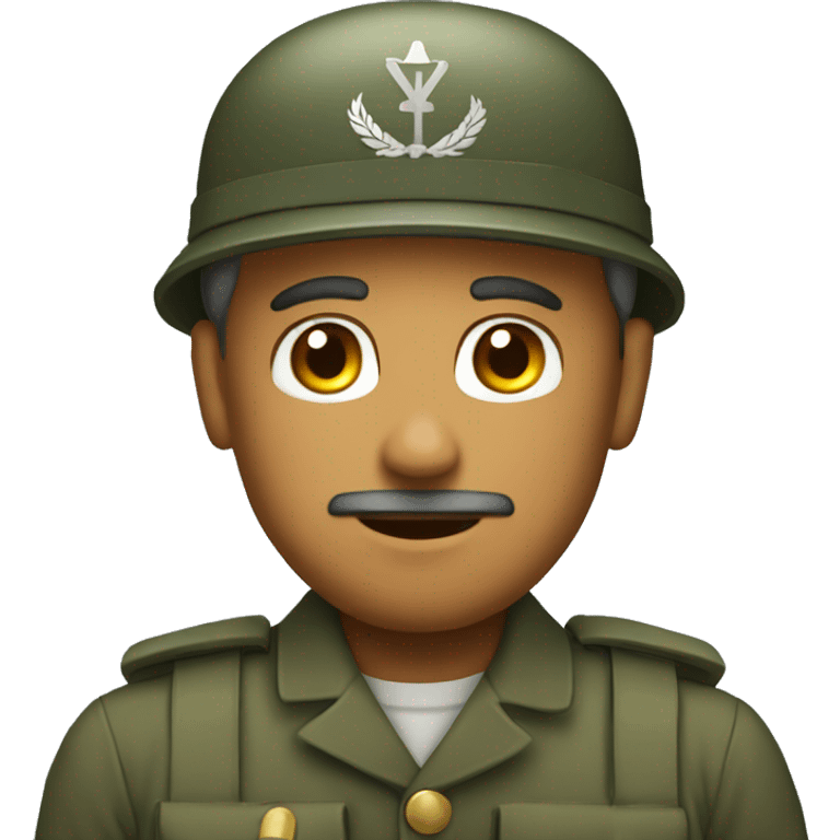 Military Man wearing  gas mast  emoji