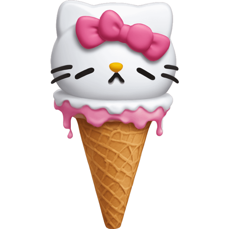 Hello kitty ice cream emoji