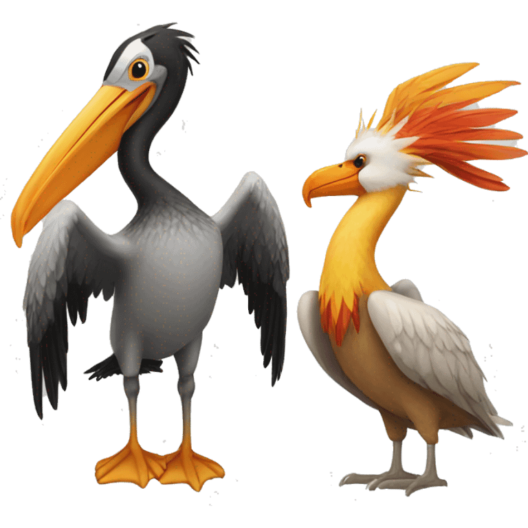 Pelican and Phoenix emoji