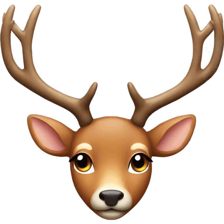 deer with bows on its antlers  emoji