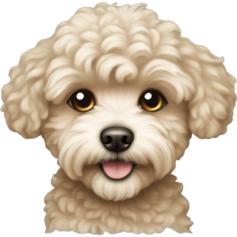 beige maltipoo dog emoji