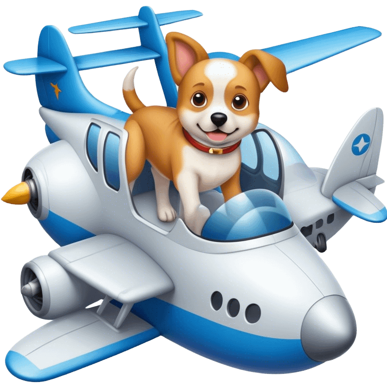 dog in a plane emoji