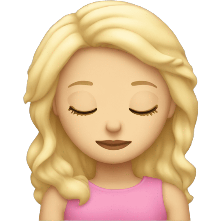 blonde girl sleeping  emoji