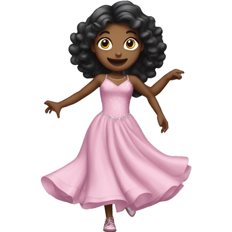 a girl dancing in a prom emoji