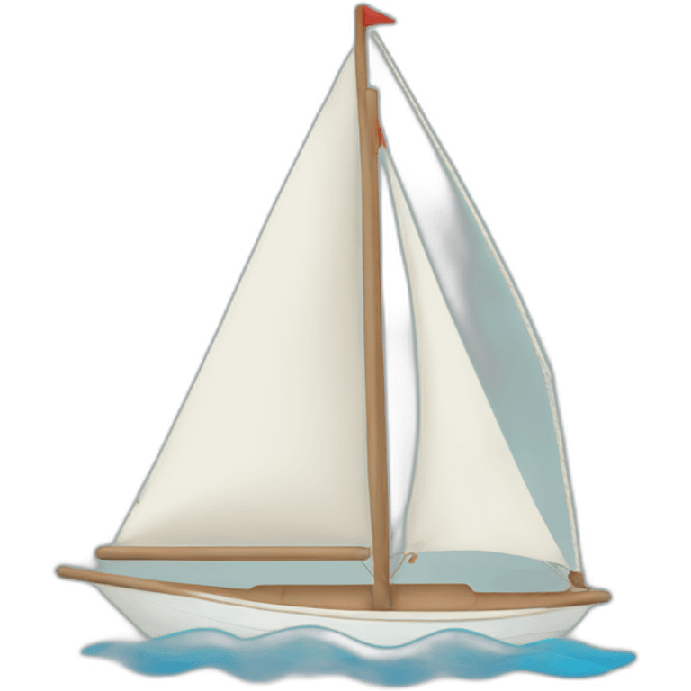 A minimal sailboat emoji