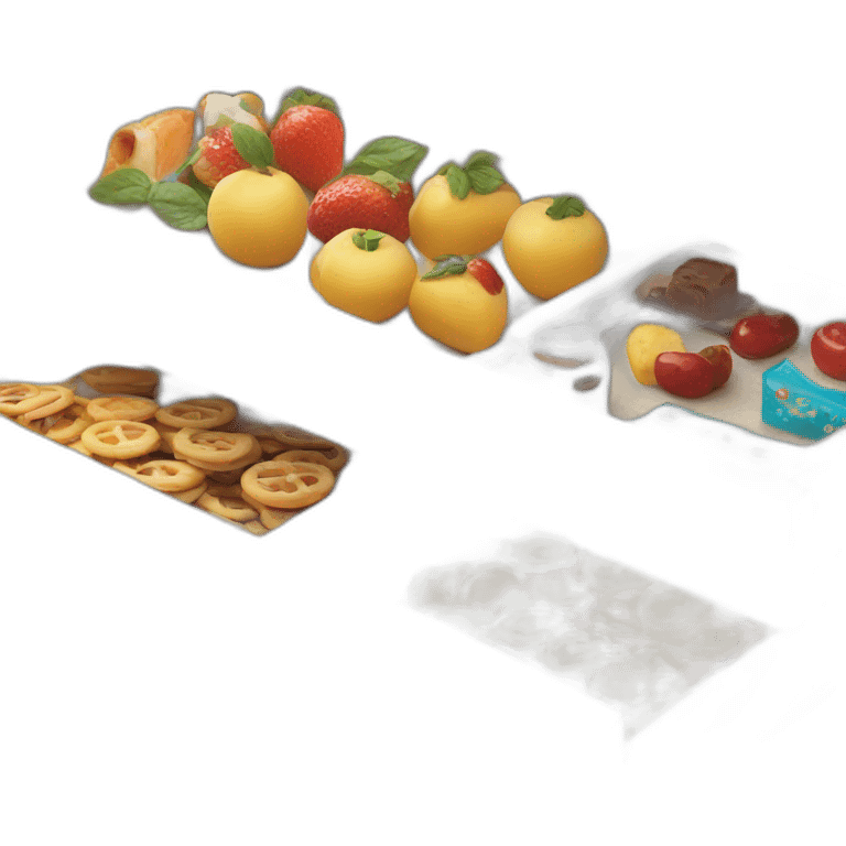 kitchen drawer with sweet snacks emoji