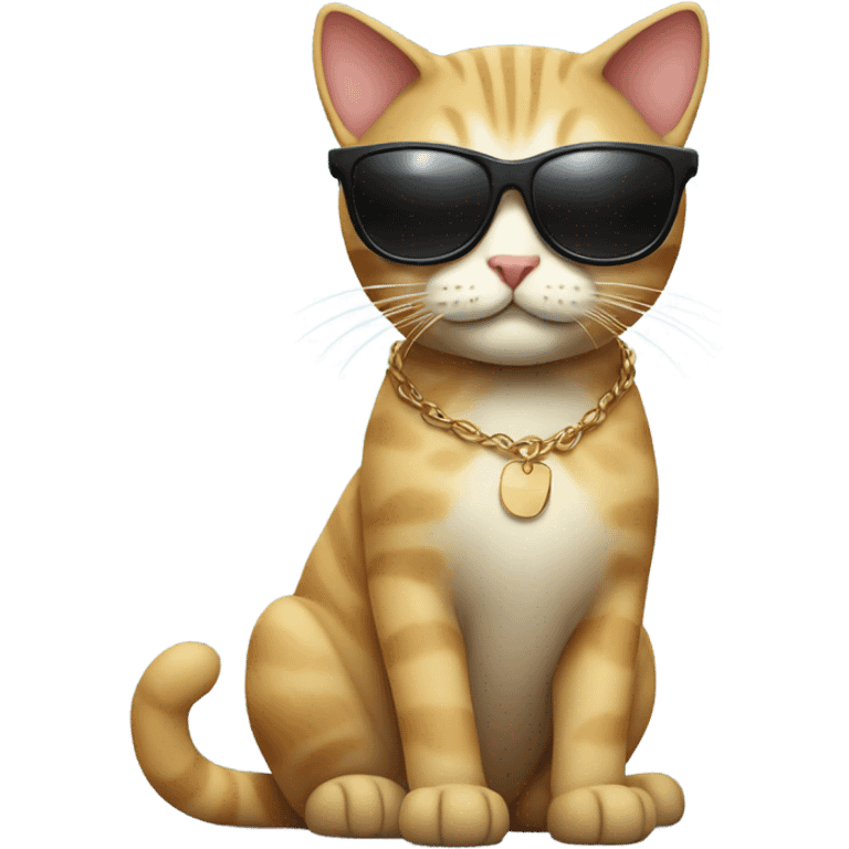 Cat with sunglasses emoji