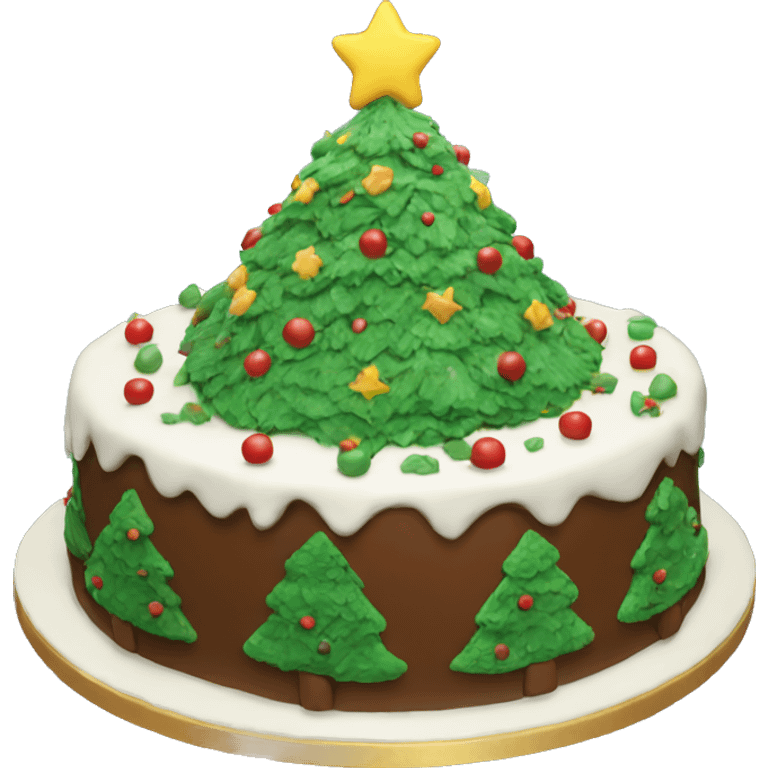 Christmas tree cake  emoji