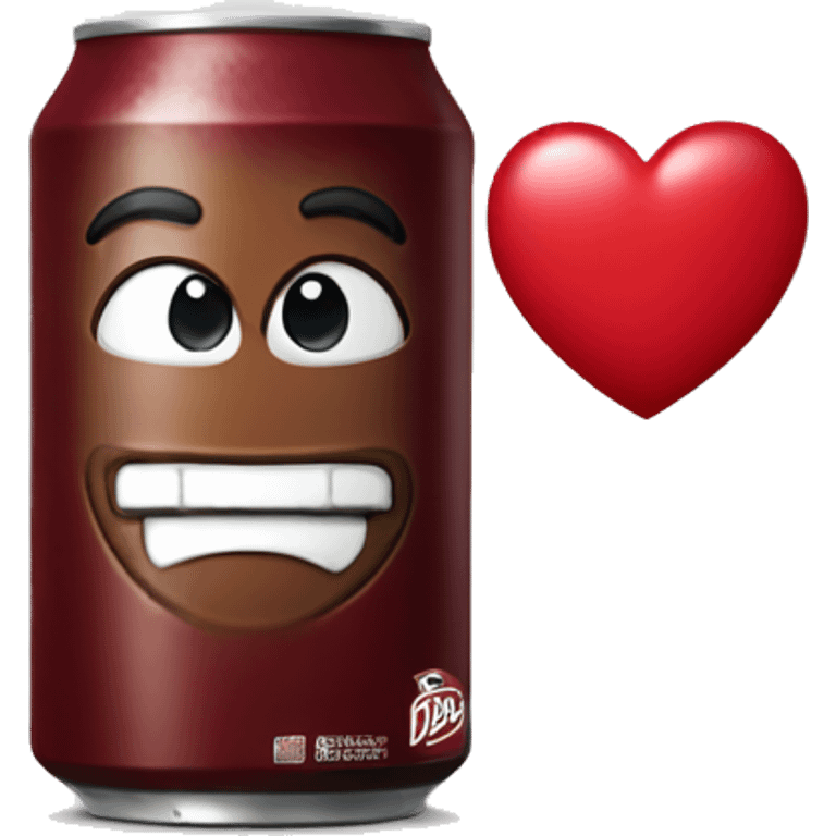 Dr.pepper can with heart around it  emoji