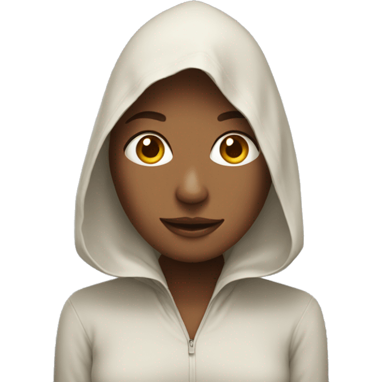 Female with covered moth emoji