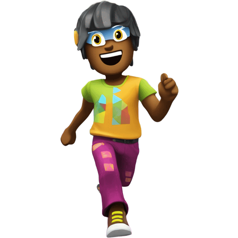 A jumping roblox character emoji