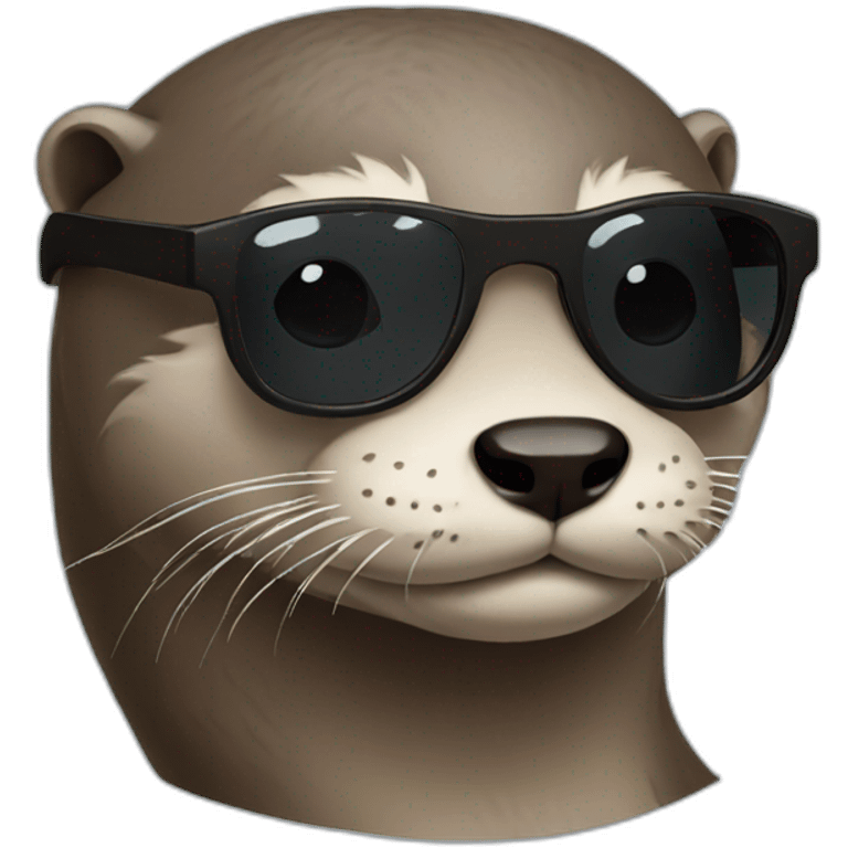 Otter with sunglasses emoji