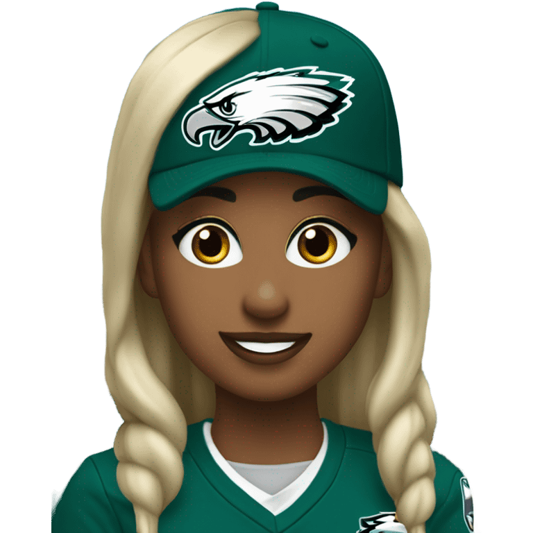 Laura as an eagles fan emoji