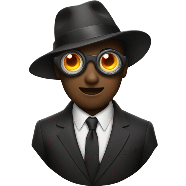 A black hole wearing a suit  emoji