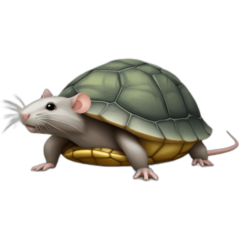 Rat sur une tortue emoji