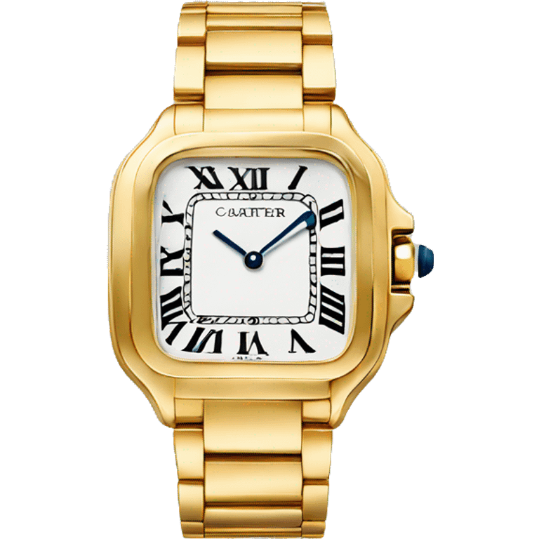 gold cartier watch emoji