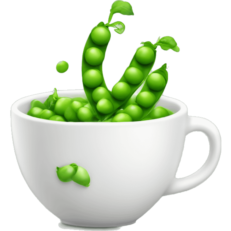 peas fluctuating in a cup emoji