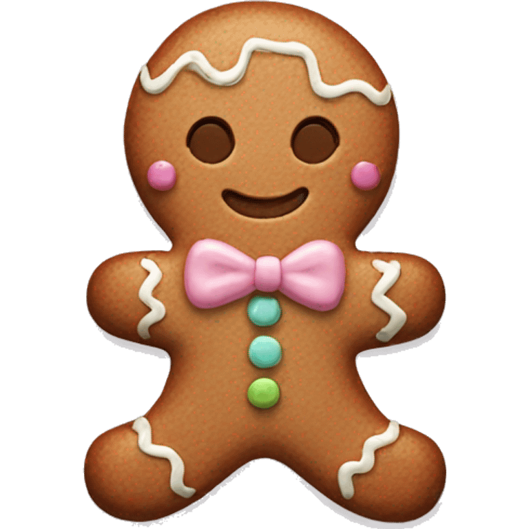 Pastel gingerbread man emoji