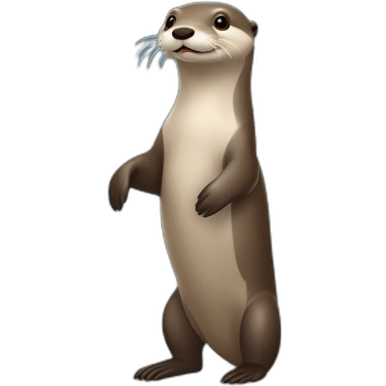 Loutre sur un dauphin emoji