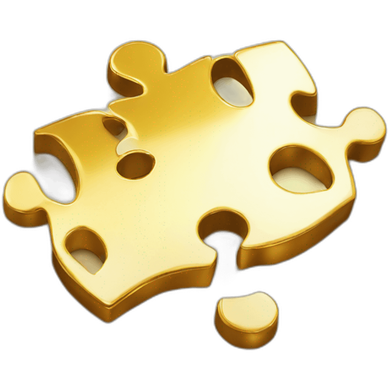 shiny golden puzzle piece emoji