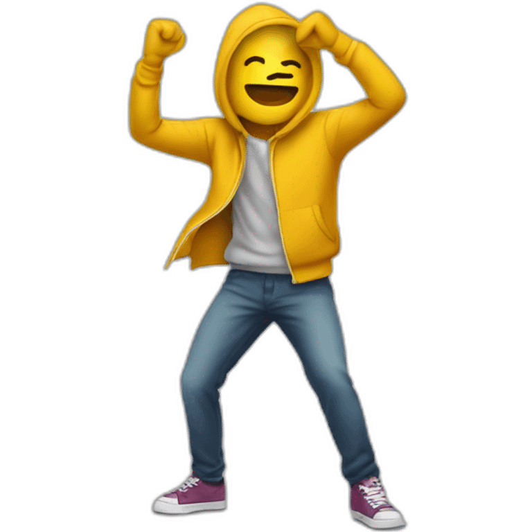 Personne qui fait un dab emoji