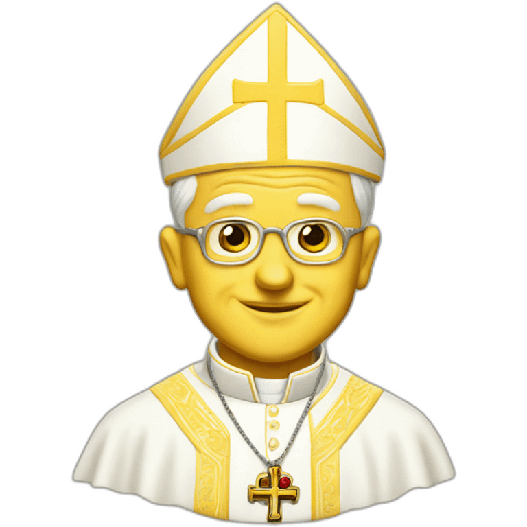 yellow pope John Paul 2 emoji