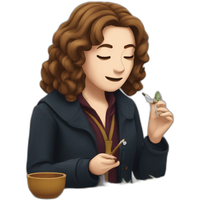 Hermione smoking herbs emoji