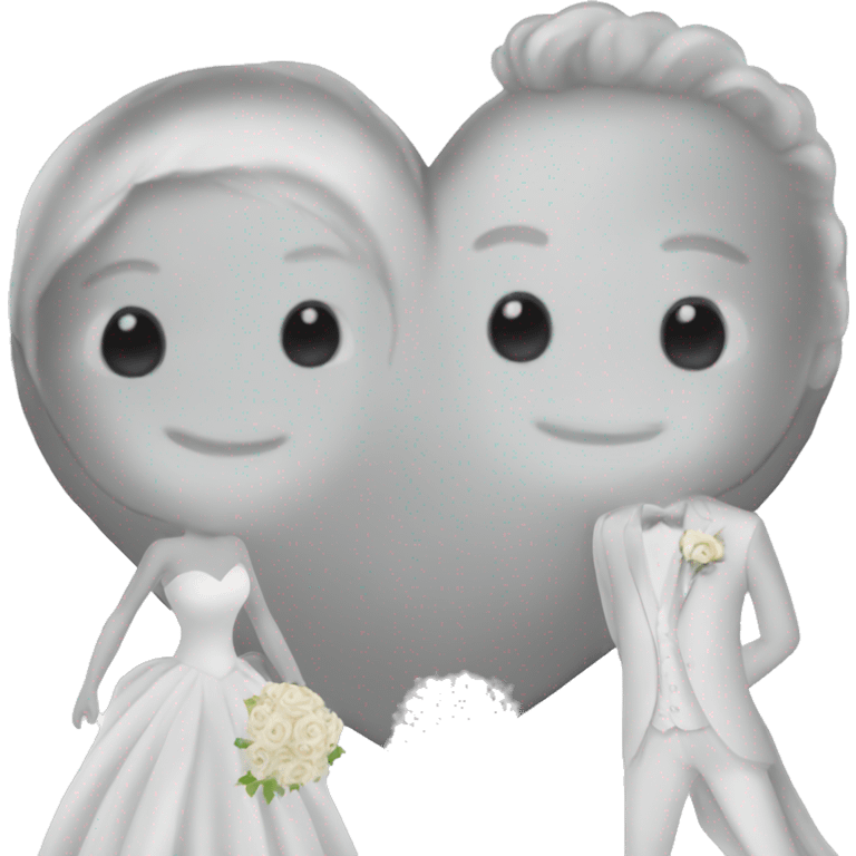 Wedding white heart elegant emoji