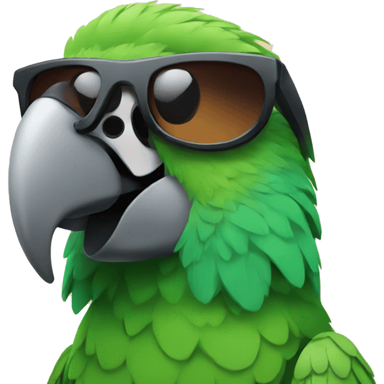 parrot with sunglasses emoji