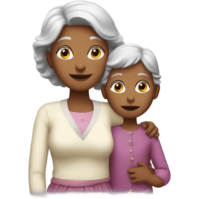 Grandmother with a girl emoji