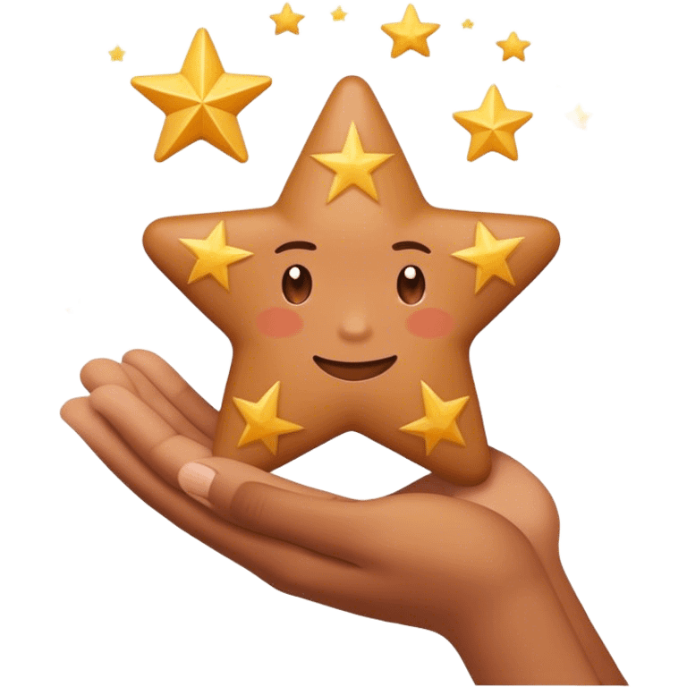 grabbing a dream star with your hand  emoji