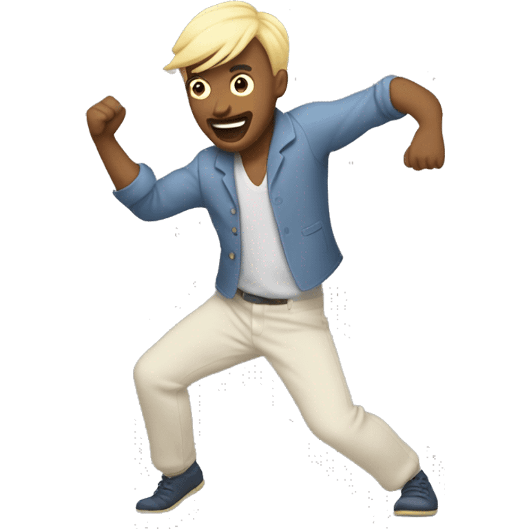 man dancing but the dance moves are like he’s punching downward emoji