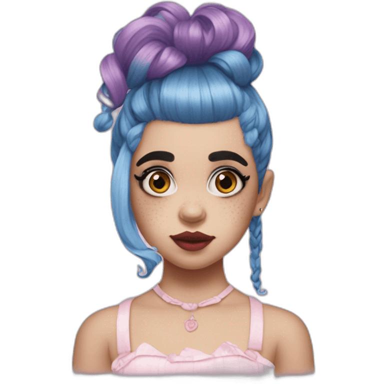 melanie martinez half split dyed hair emoji