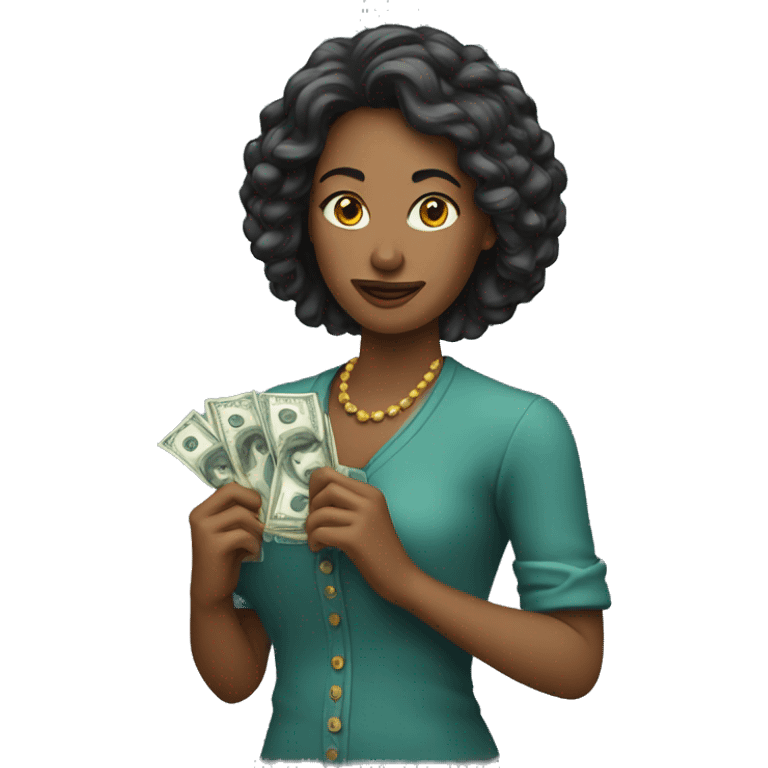 Women with money emoji