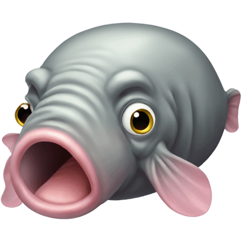 Blob fish elephant trunk emoji