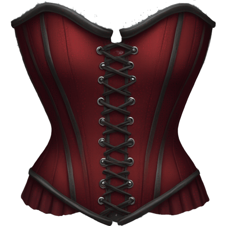 Dark red corset emoji