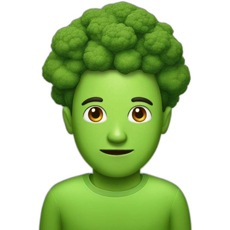 man with broccoli head emoji