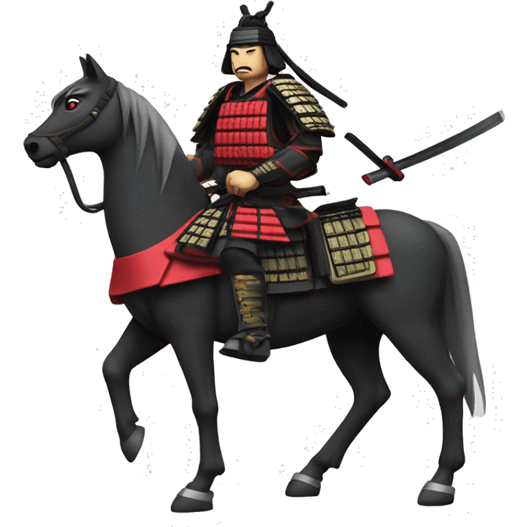 shogun samurai on wild wolf emoji