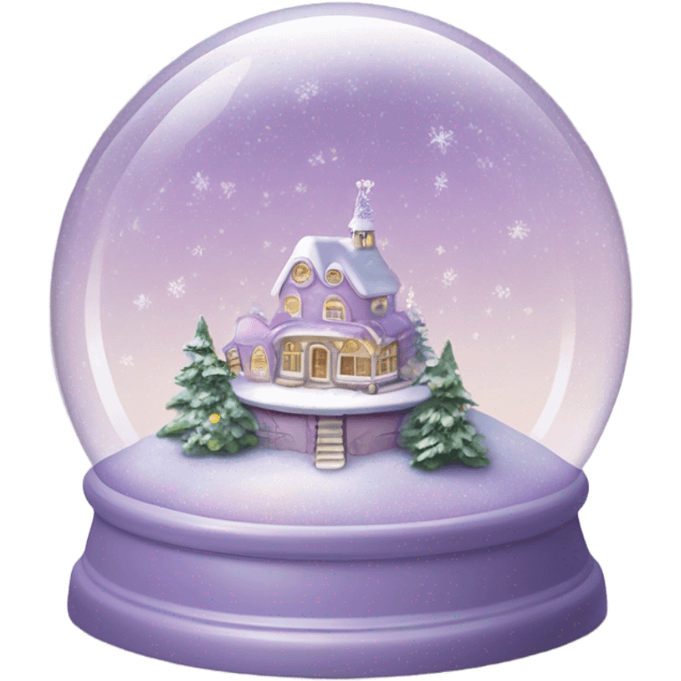 Pastel purple snow globe emoji