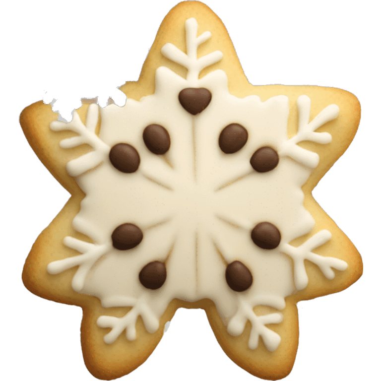 Sugar cookie with a snowflake  emoji