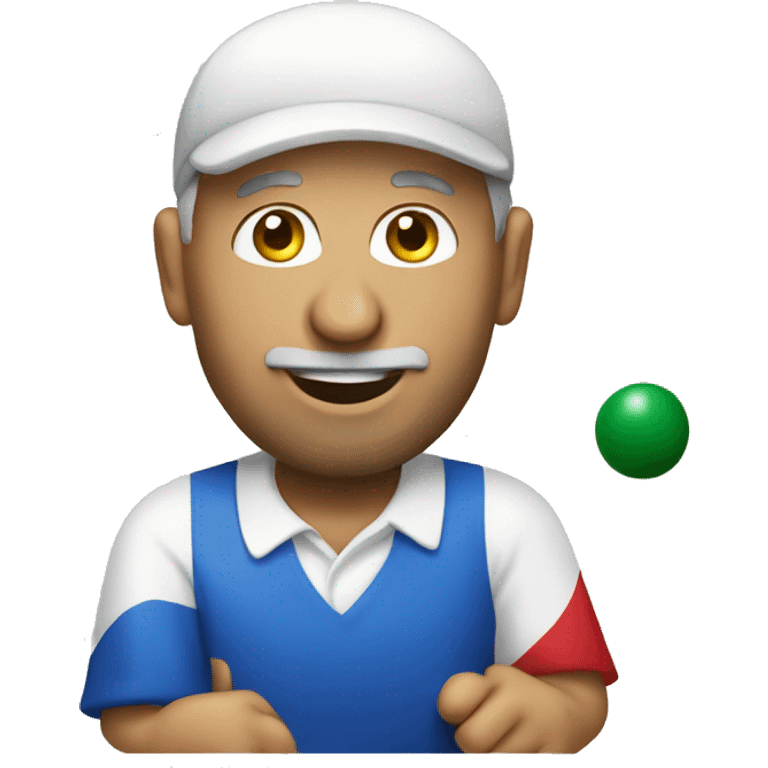 Italian playing bocce ball emoji