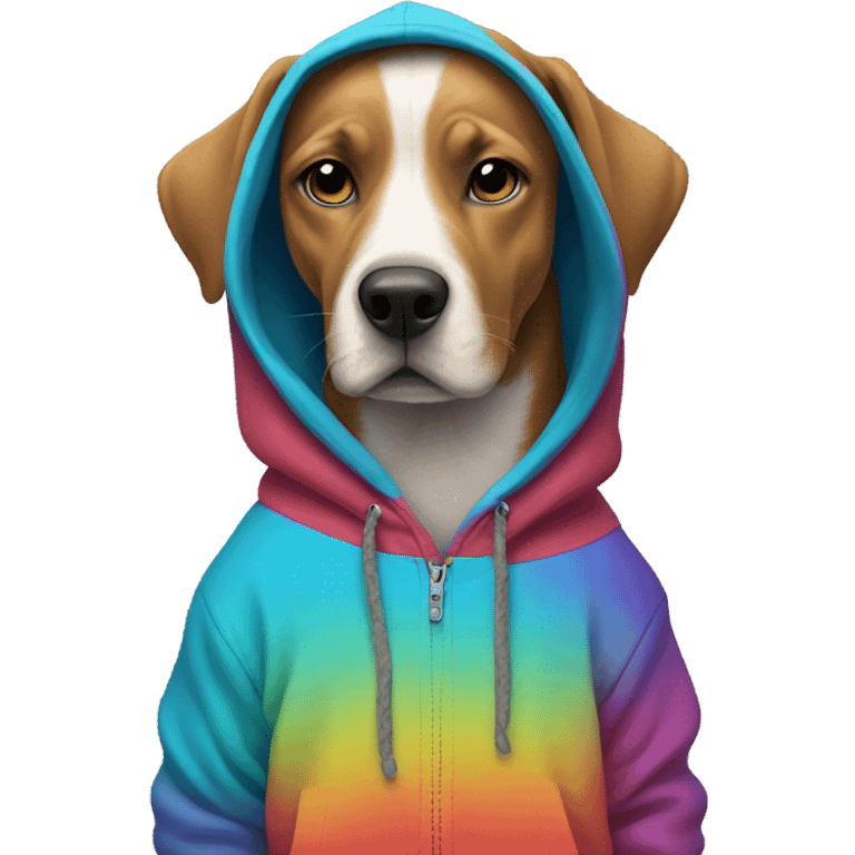 Dog wearing a hoodie  emoji