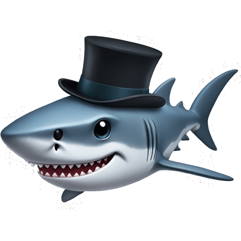 shark with tophat emoji