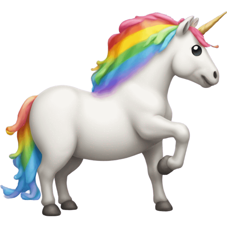 Unicorn pooping rainbow poop emoji