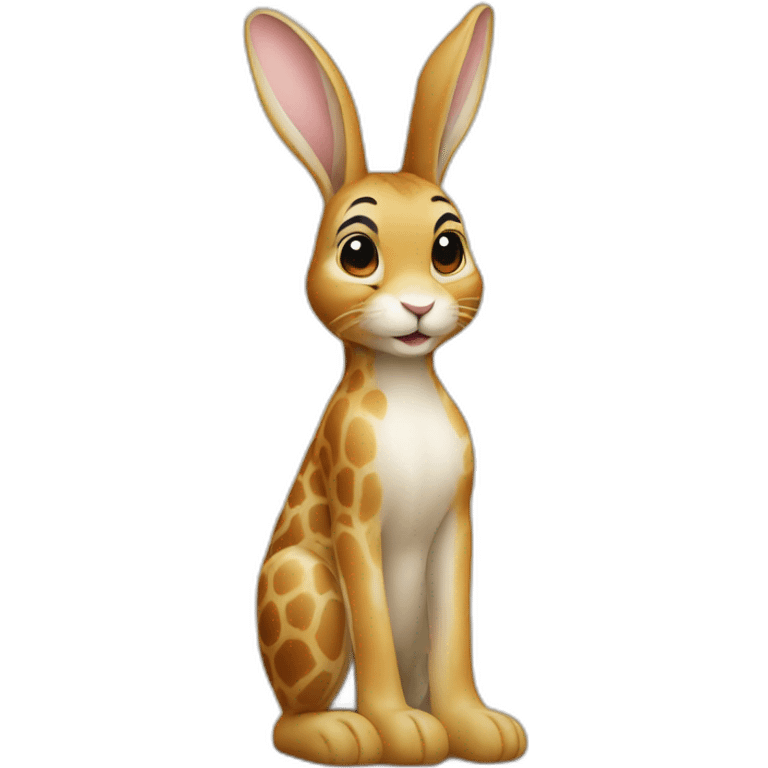 Lapin sur girafe emoji